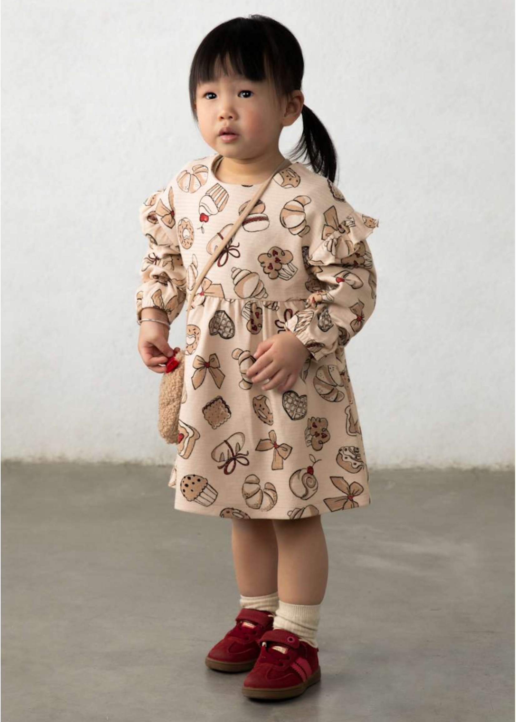 Mayoral Mayoral, Baby Printed Bakery Dress With Bag || Tofu