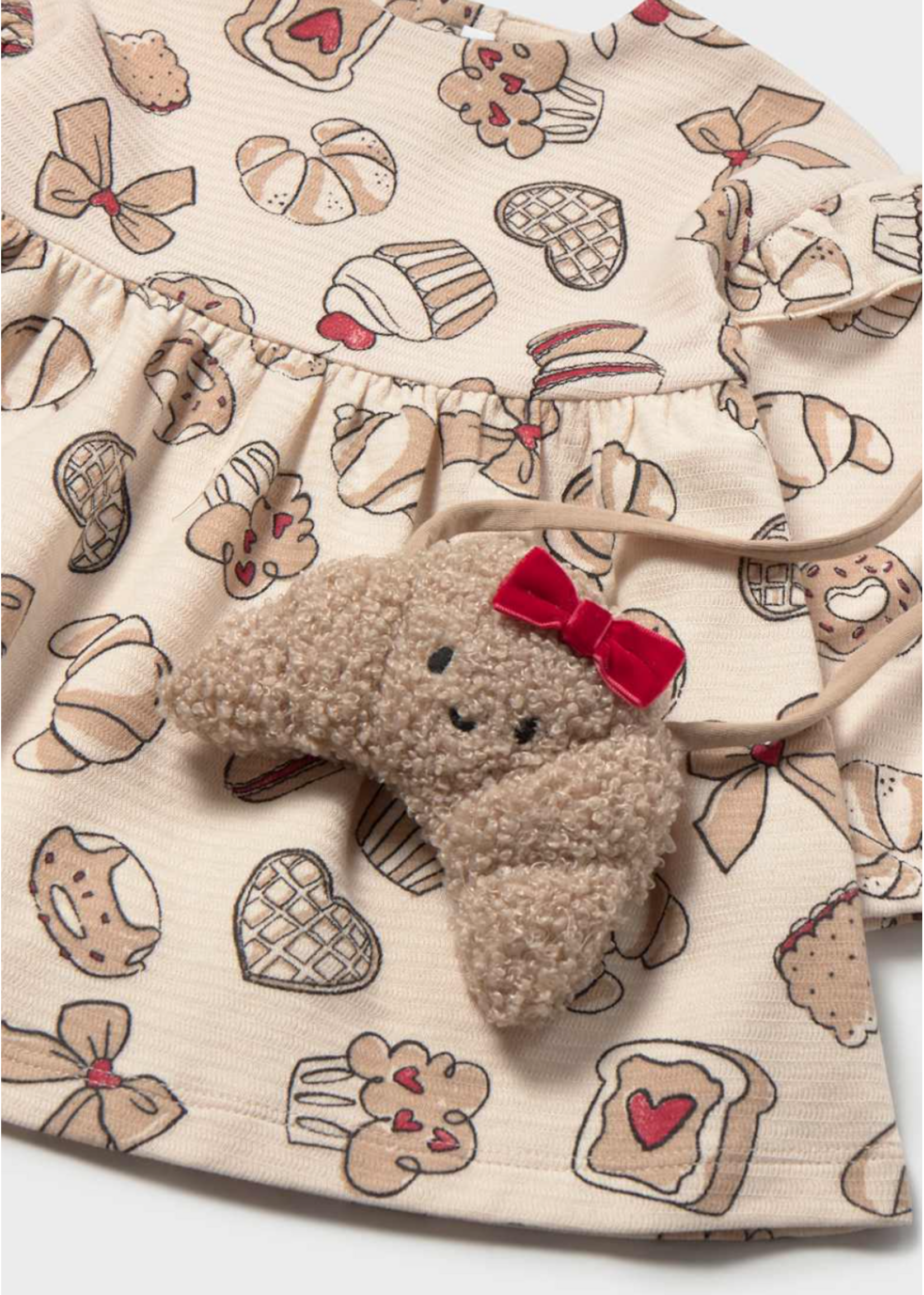 Mayoral Mayoral, Baby Printed Bakery Dress With Bag || Tofu