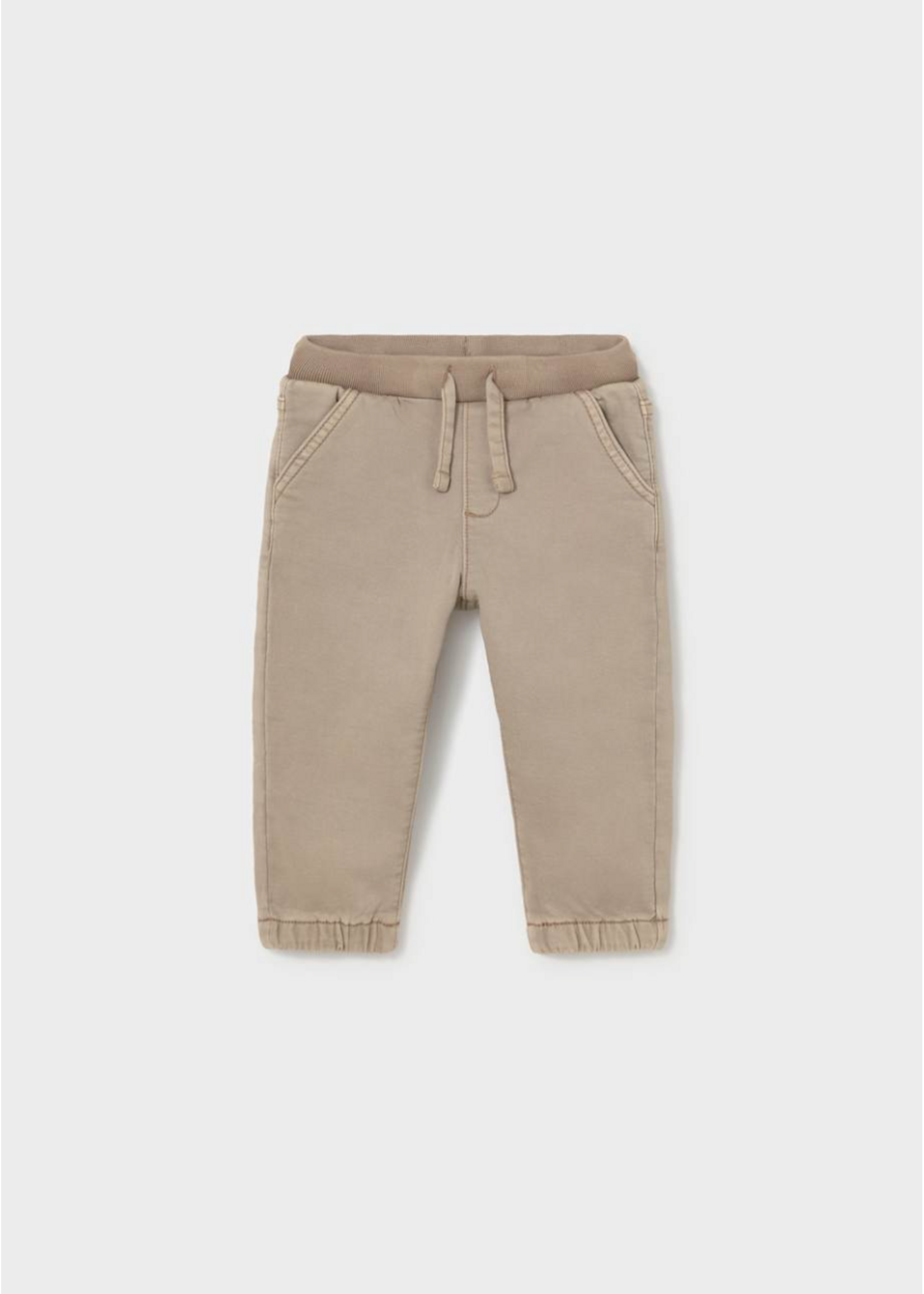 Mayoral Mayoral, Twill Joggers || Dark Mole