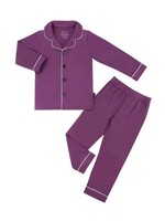 Belan J Belan.J, Kids Classic Long Sleeve PJ Set || Deep Plum