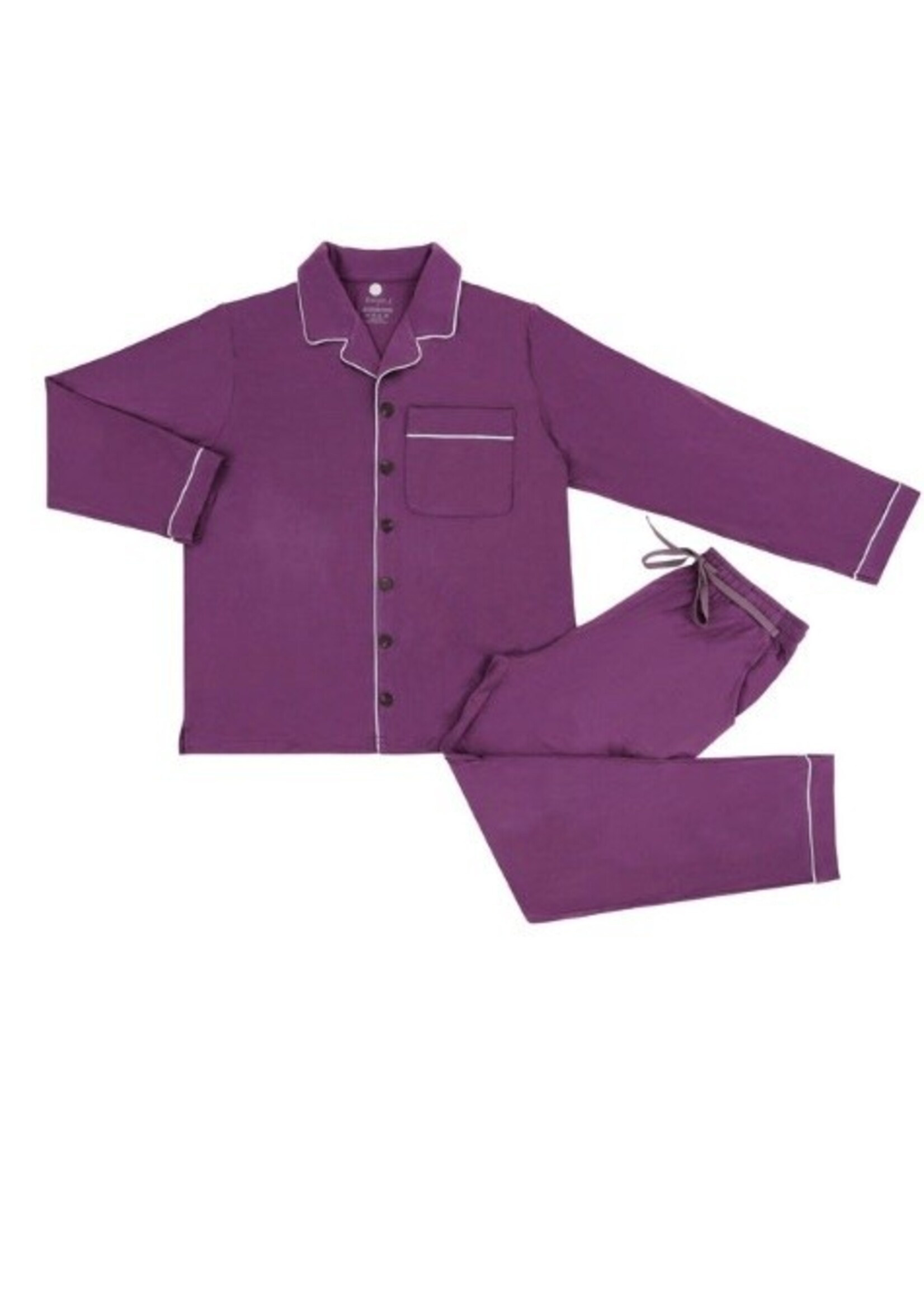 Belan J Belan.J, Womens Classic Long Sleeve PJ Set || Deep Plum