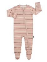 Belan J Belan.J, Footed Zipper Sleeper || Pink Stripes