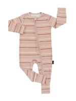 Belan J Belan.J, Footless Zipper Sleeper || Pink Stripes