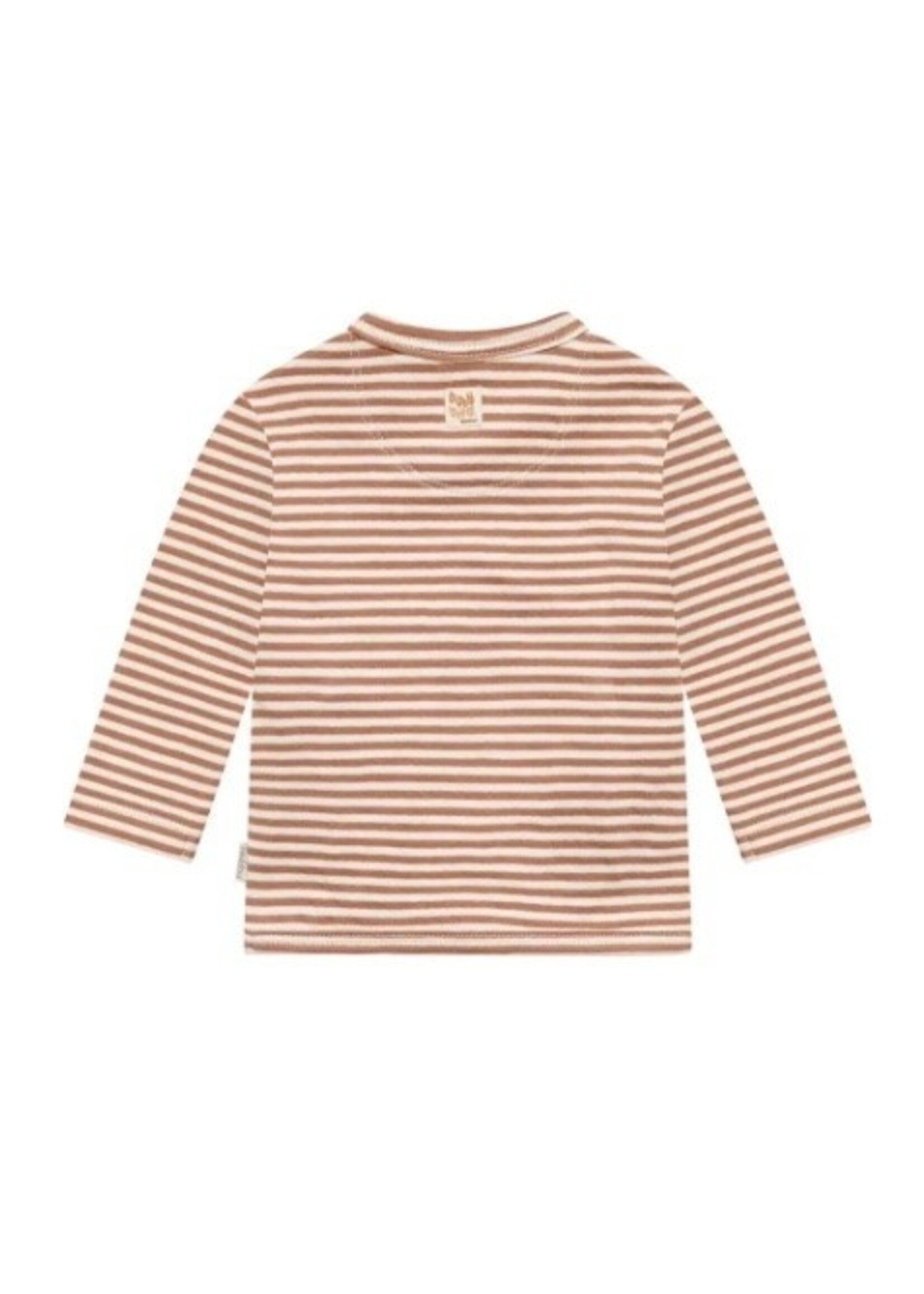 Noppies Kids Noppies Kids, Newborn Stripe Long Sleeve Tee || Mocha Mousse