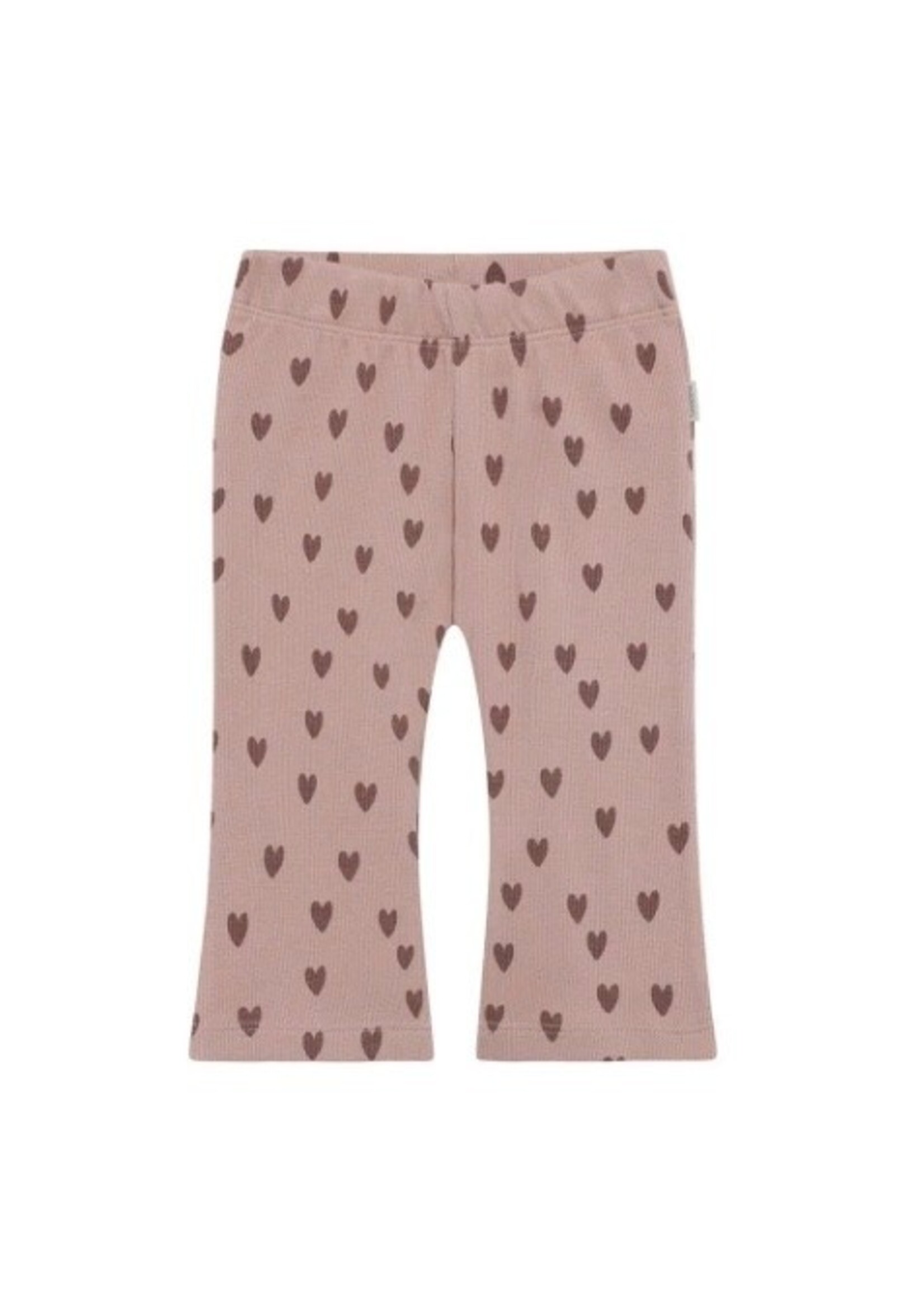Noppies Kids Noppies Kids, Baby Heart Print Flared Leggings || Adobe Rose