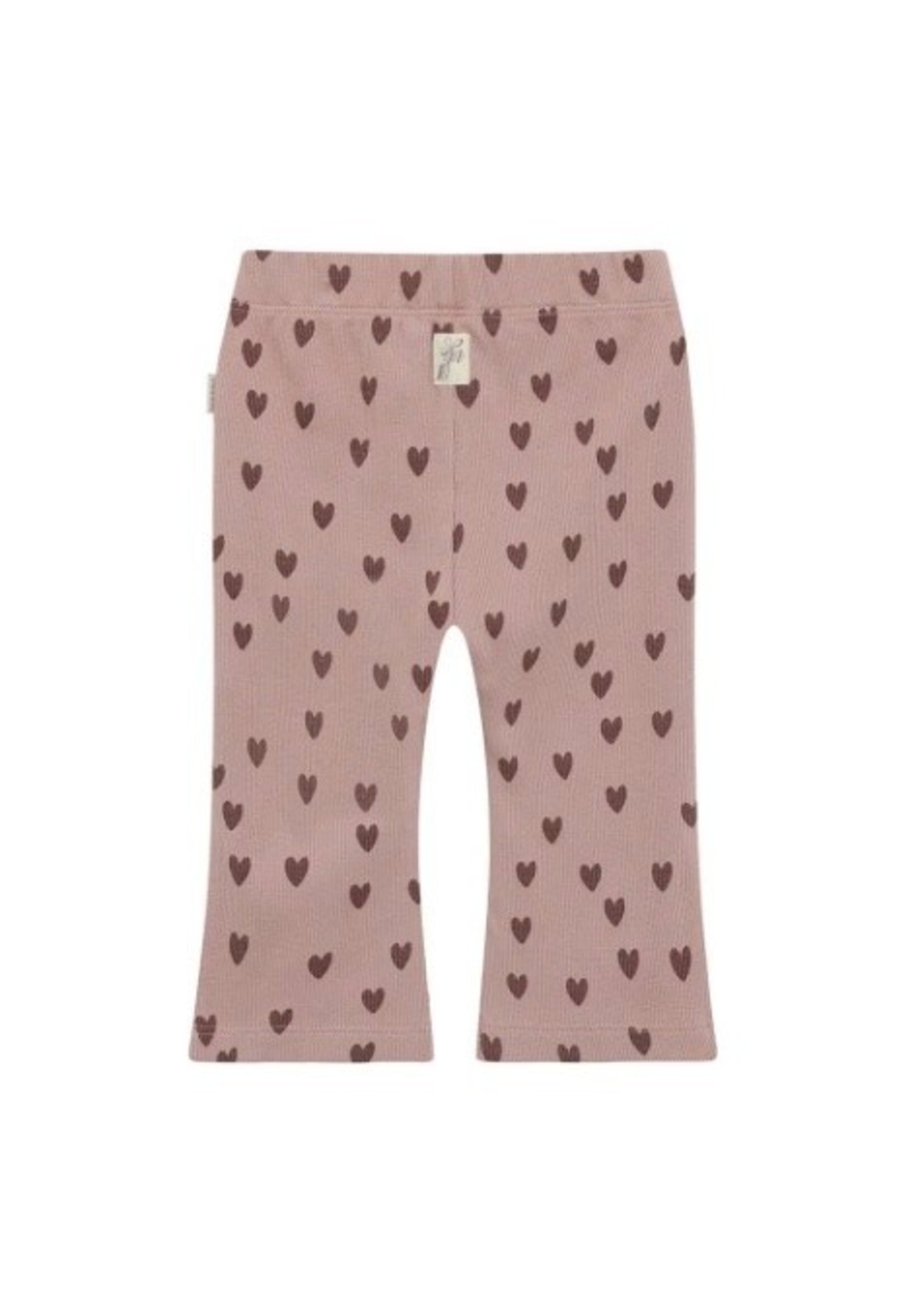 Noppies Kids Noppies Kids, Baby Heart Print Flared Leggings || Adobe Rose