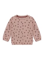 Noppies Kids Noppies Kids, Baby Heart Print Sweater || Adobe Rose
