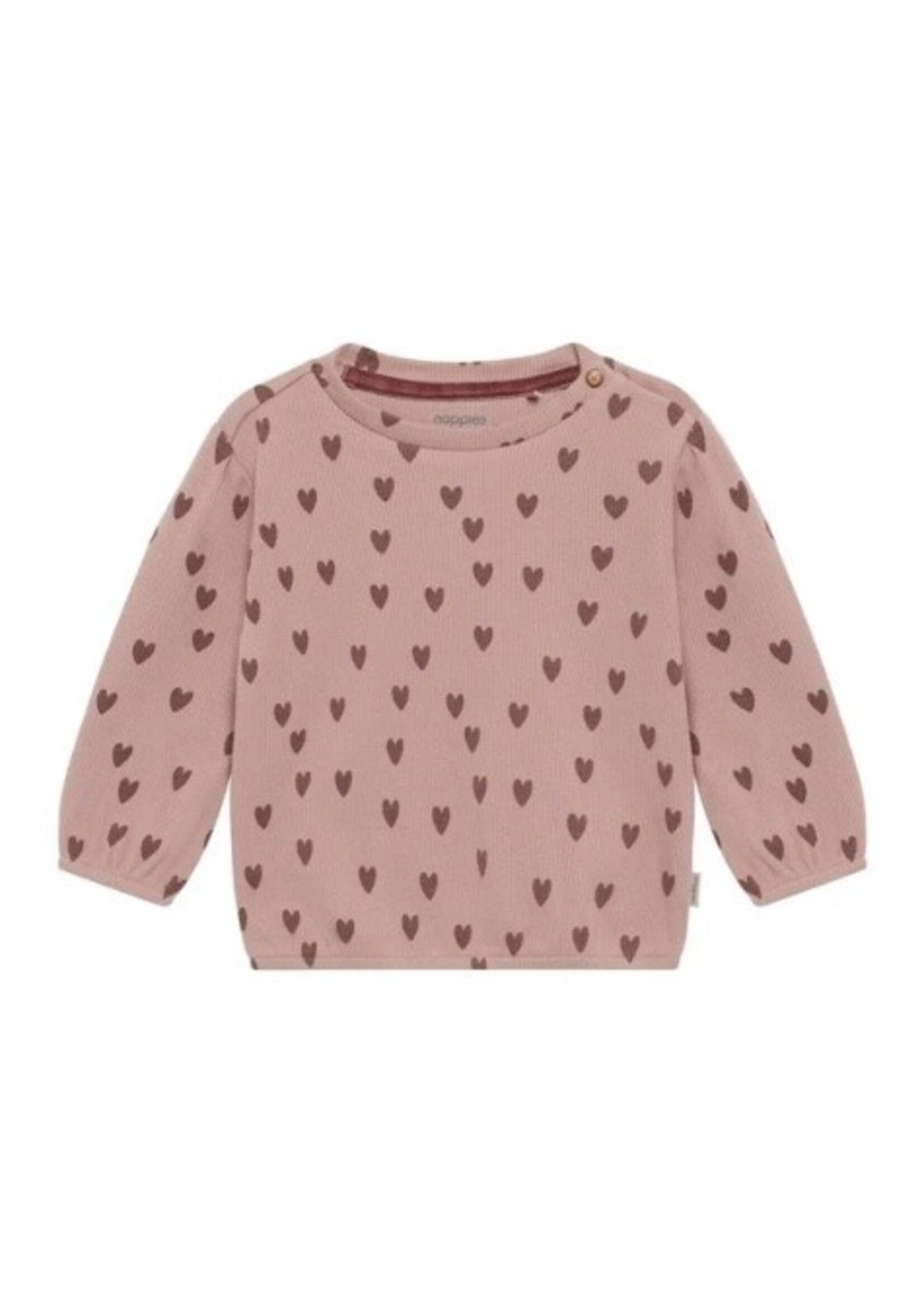 Noppies Kids Noppies Kids, Baby Heart Print Sweater || Adobe Rose