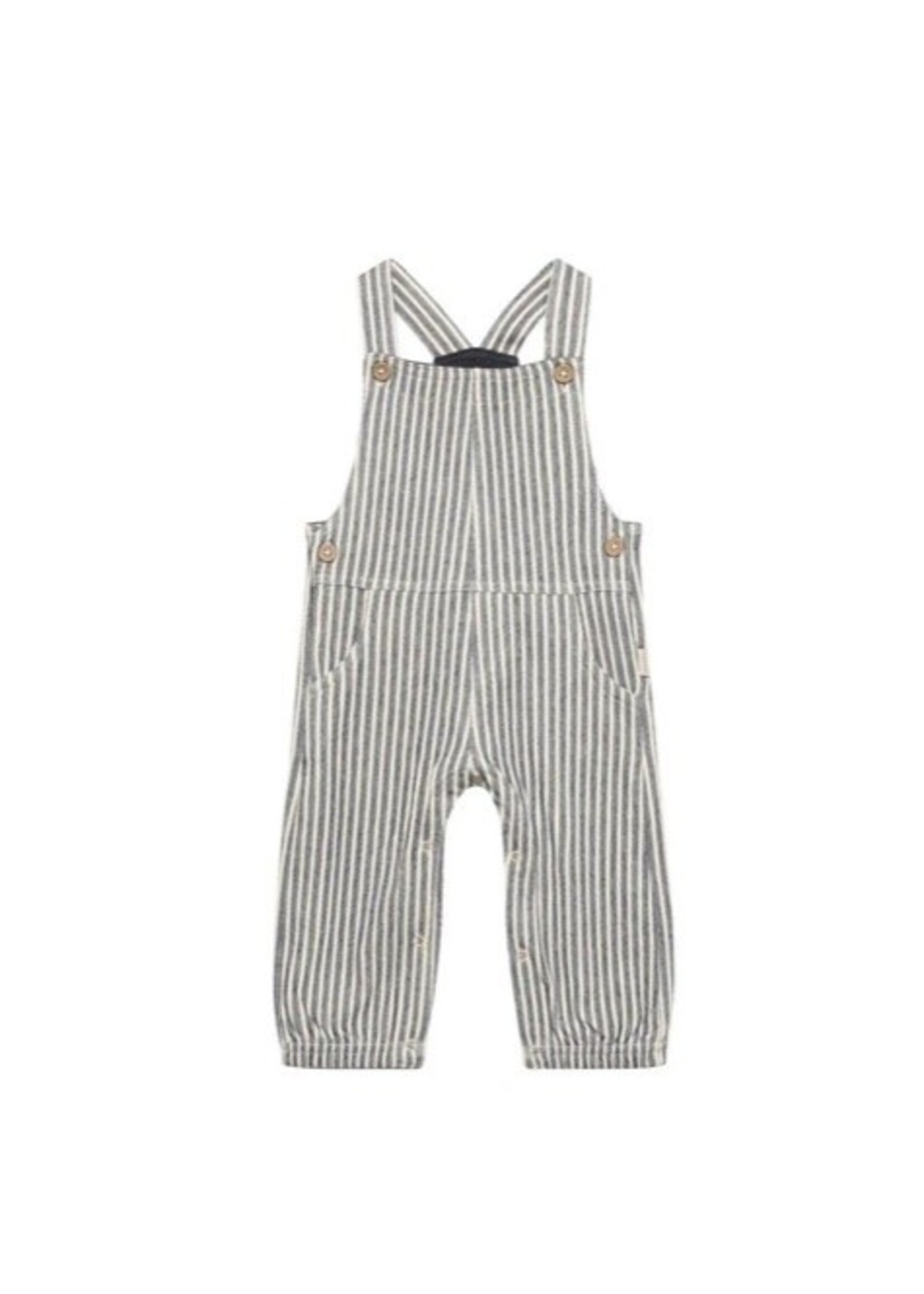 Noppies Kids Noppies Kids, Baby Stripe Relaxed Fit Dungarees || Black Iris