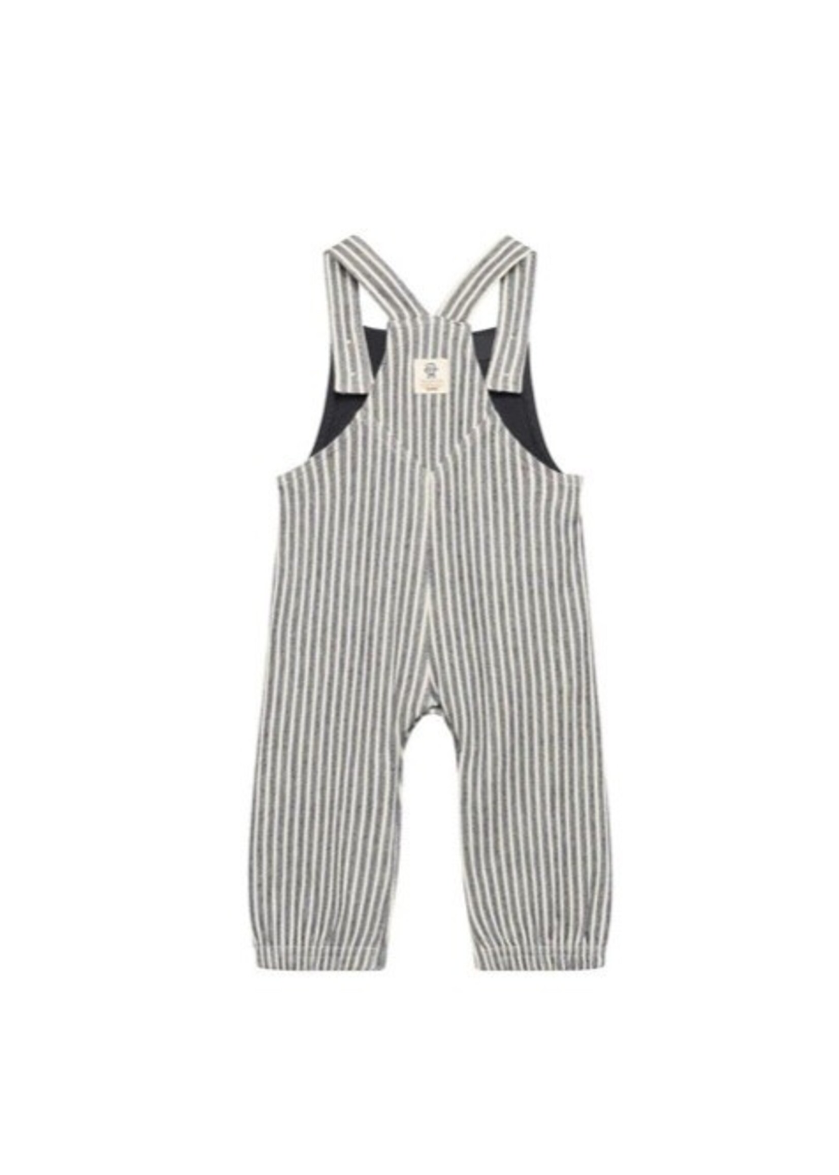 Noppies Kids Noppies Kids, Baby Stripe Relaxed Fit Dungarees || Black Iris