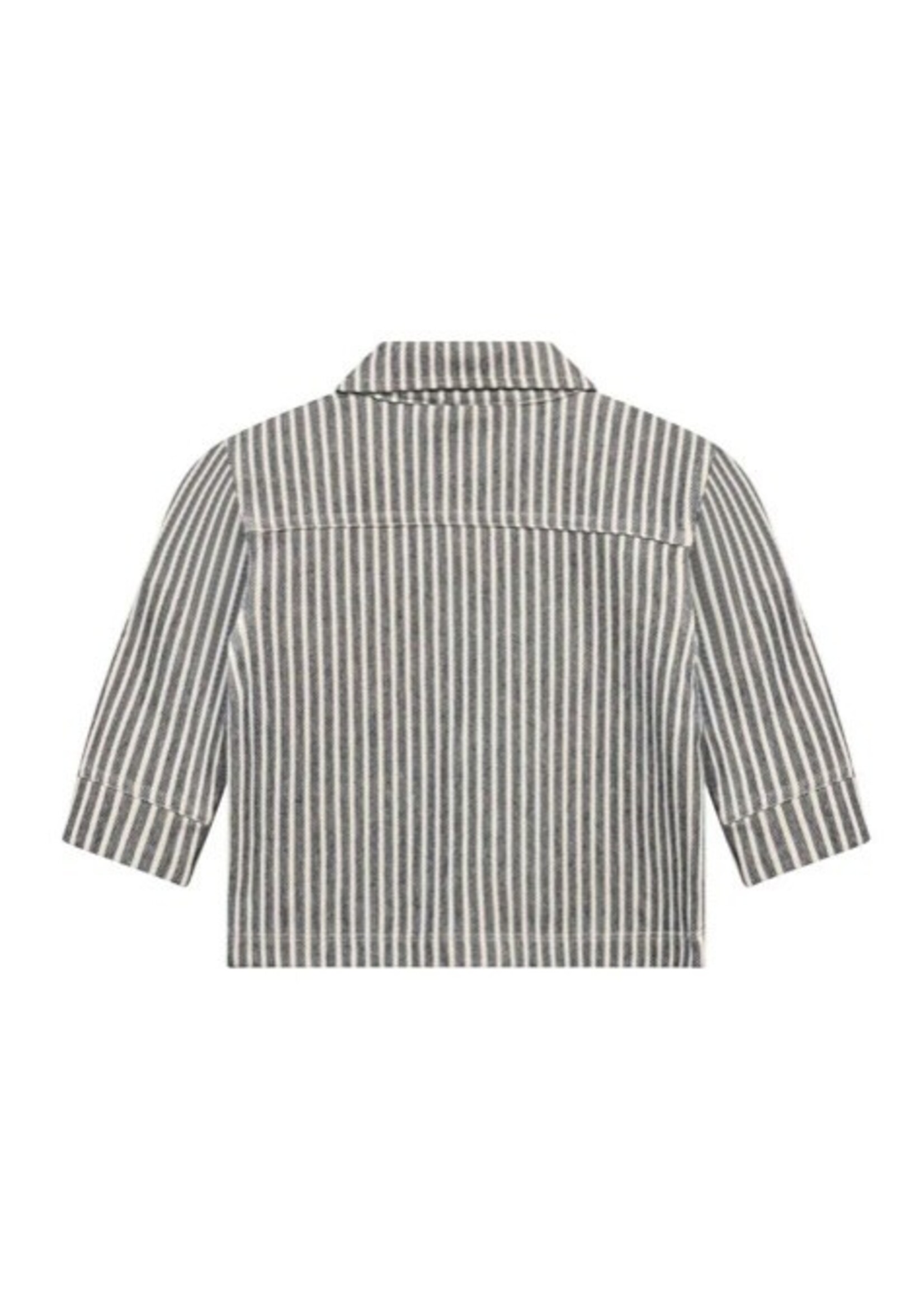 Noppies Kids Noppies Kids, Baby Stripe Button Down Shirt || Black Iris