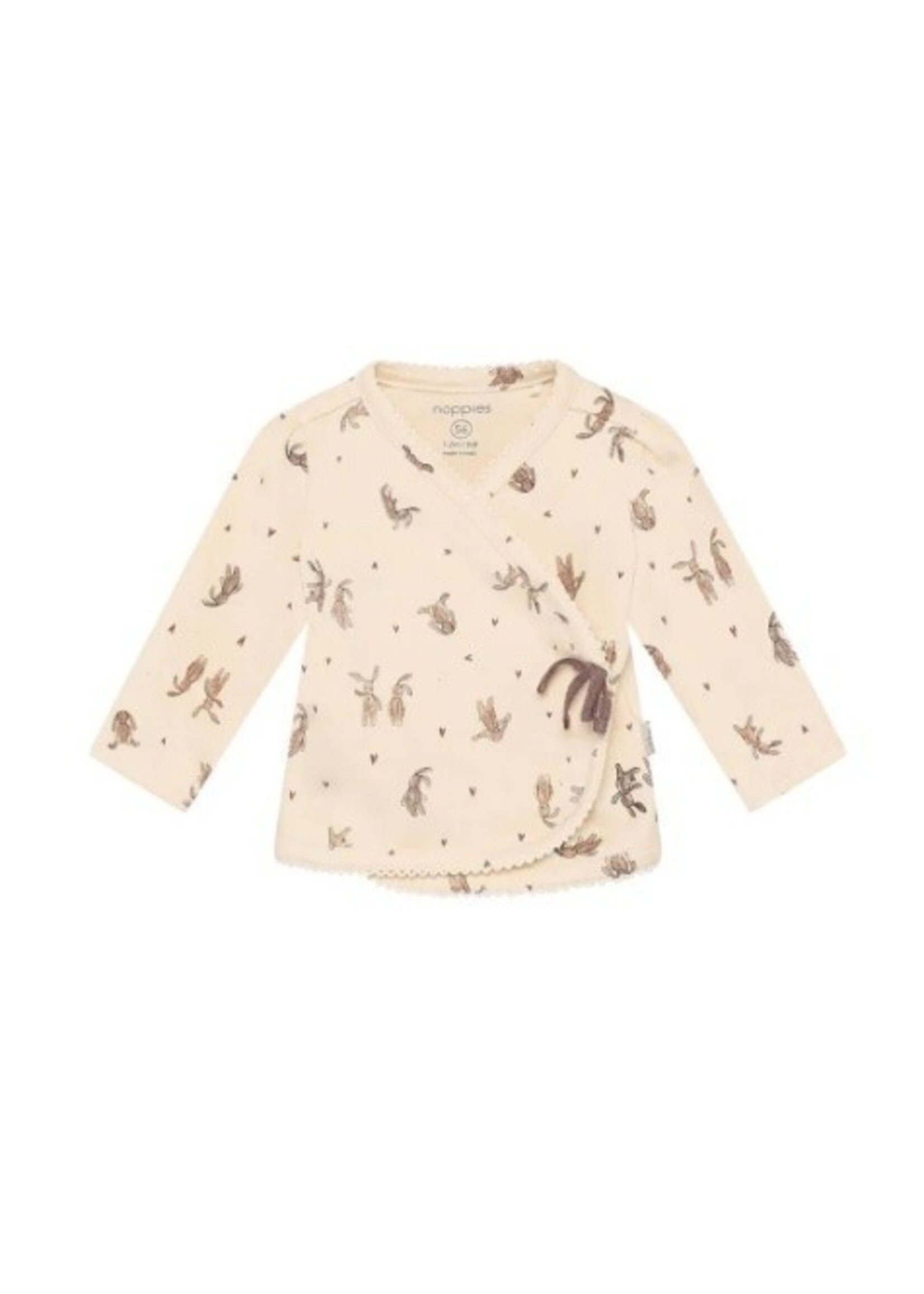 Noppies Kids Noppies Kids, Newborn Stuffed Bunny Print Long Sleeve Top || Buttercream