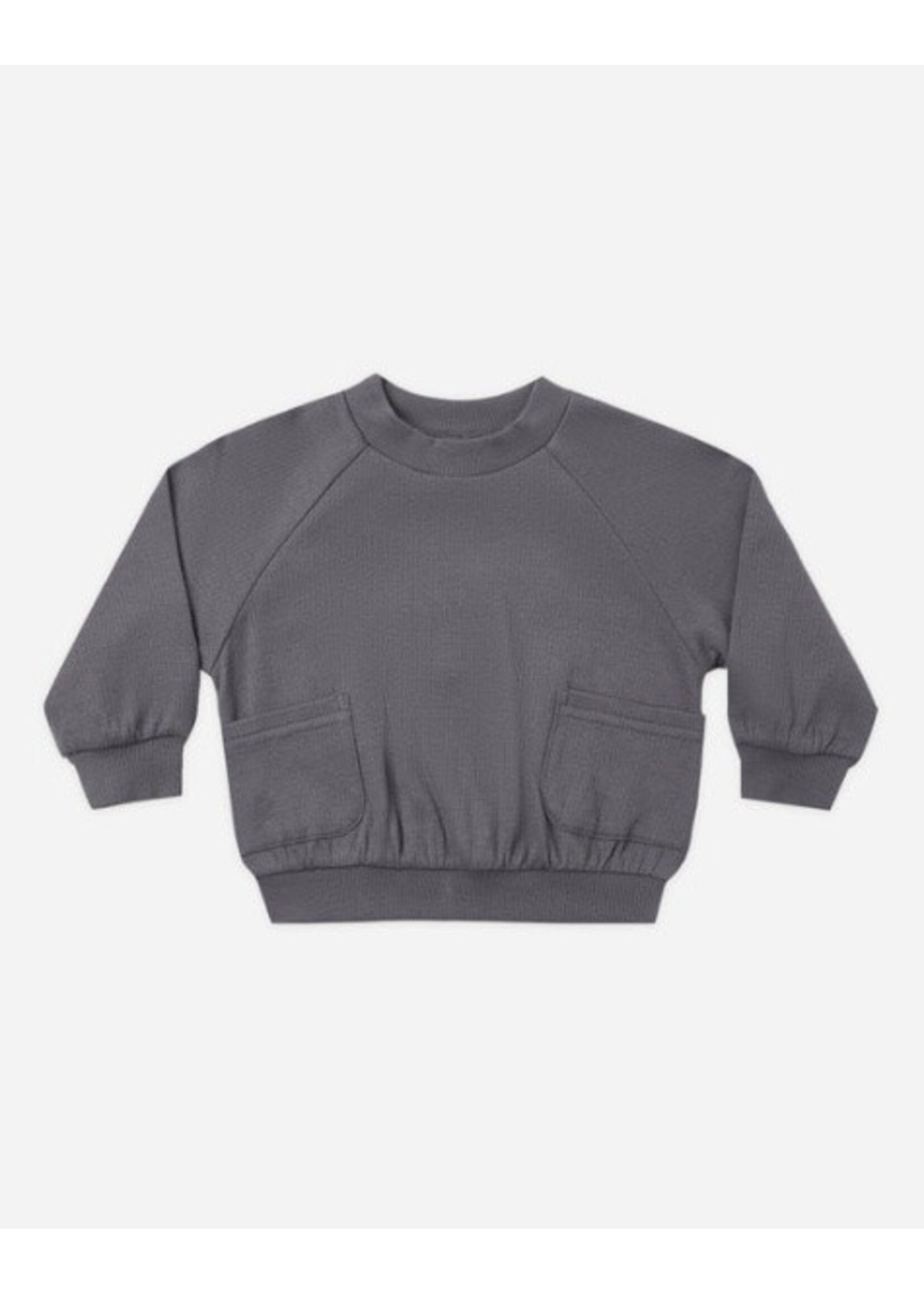 Quincy Mae Quincy Mae, Pocket Sweatshirt || Midnight