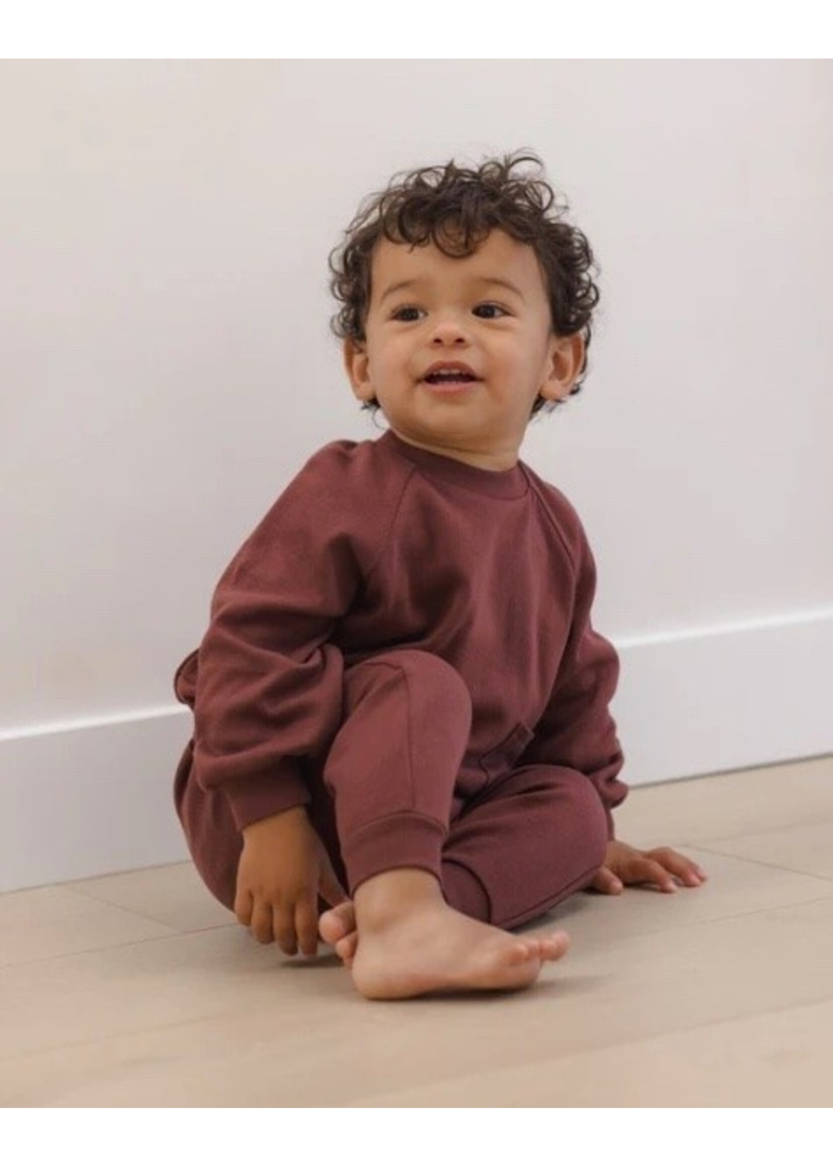 Quincy Mae Quincy Mae, Sweatpant || Black Cherry