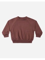 Quincy Mae Quincy Mae, Pocket Sweatshirt || Black Cherry
