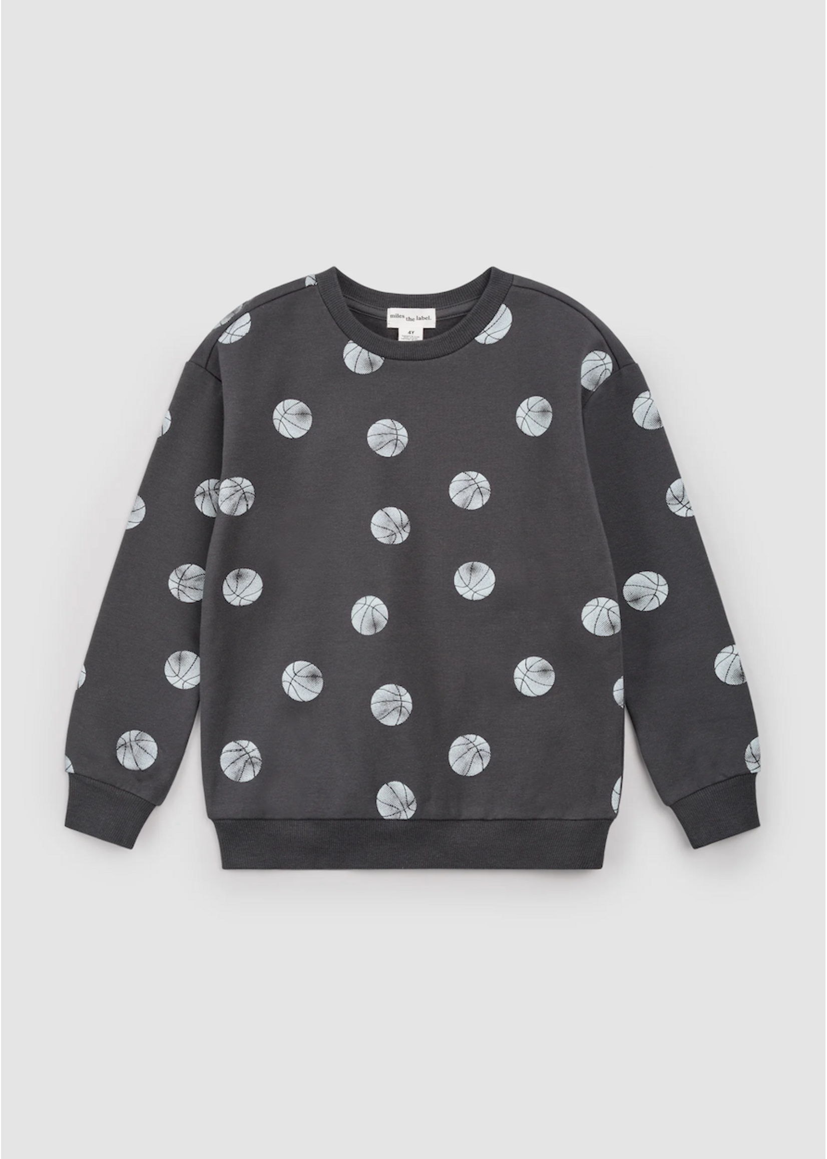 Miles the Label Miles the Label, Basketball Print Jogger set || Blackened Pearl