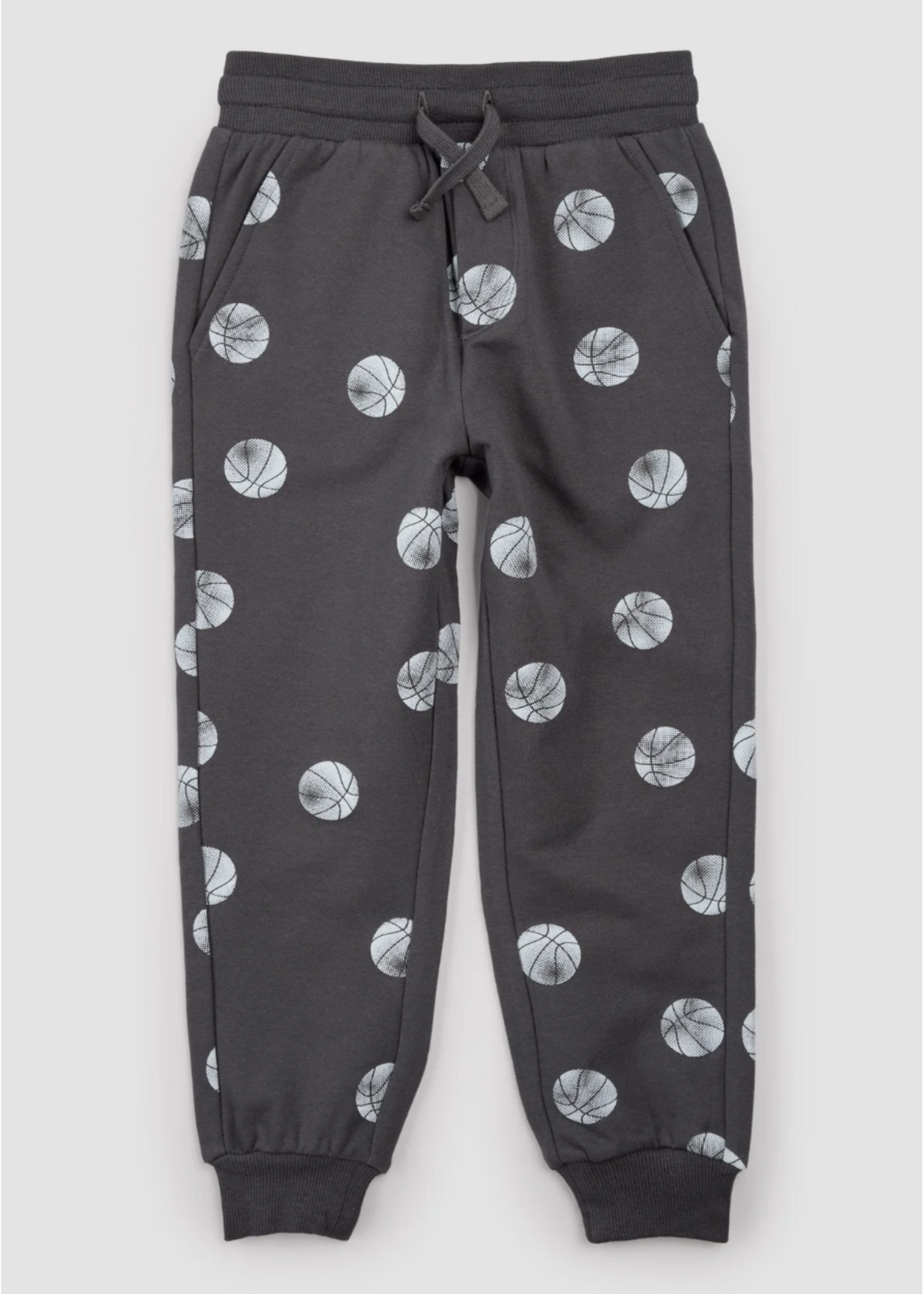Miles the Label Miles the Label, Basketball Print Jogger set || Blackened Pearl