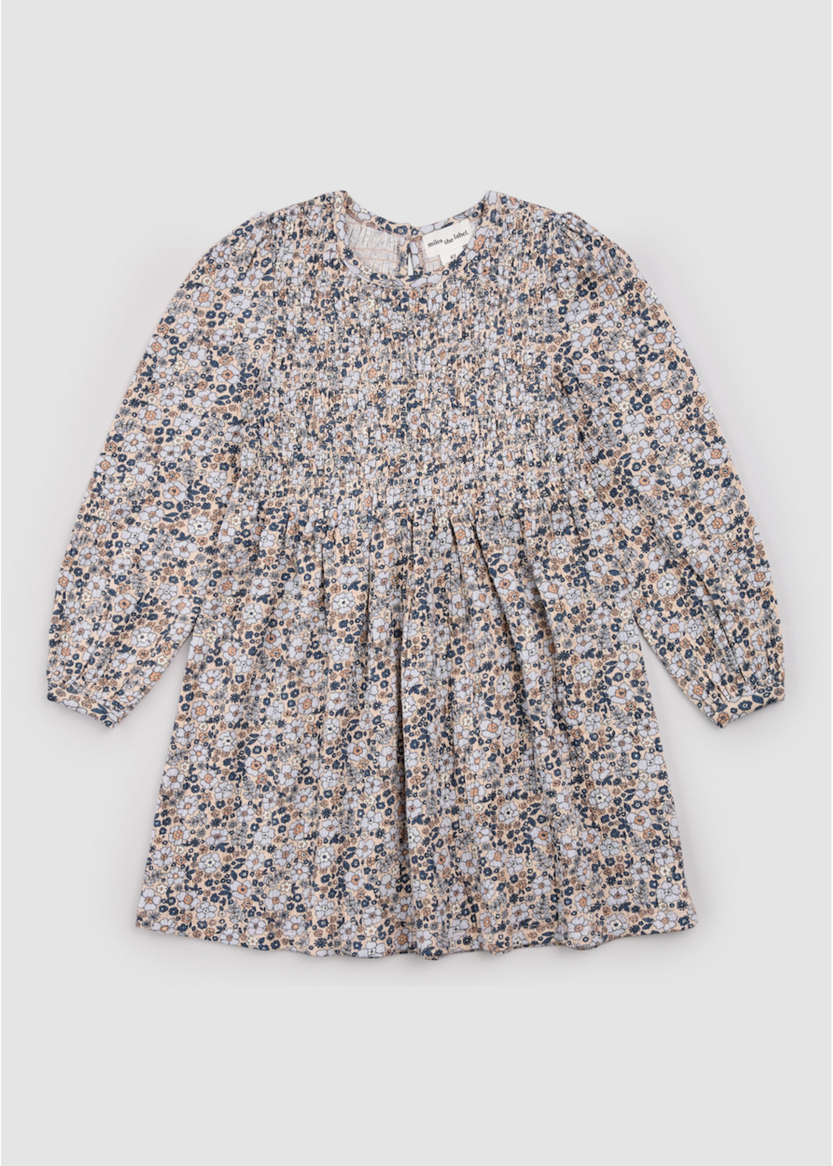 Miles the Label Miles the Label Vintage Flowers Print Jersey Dress || Almond