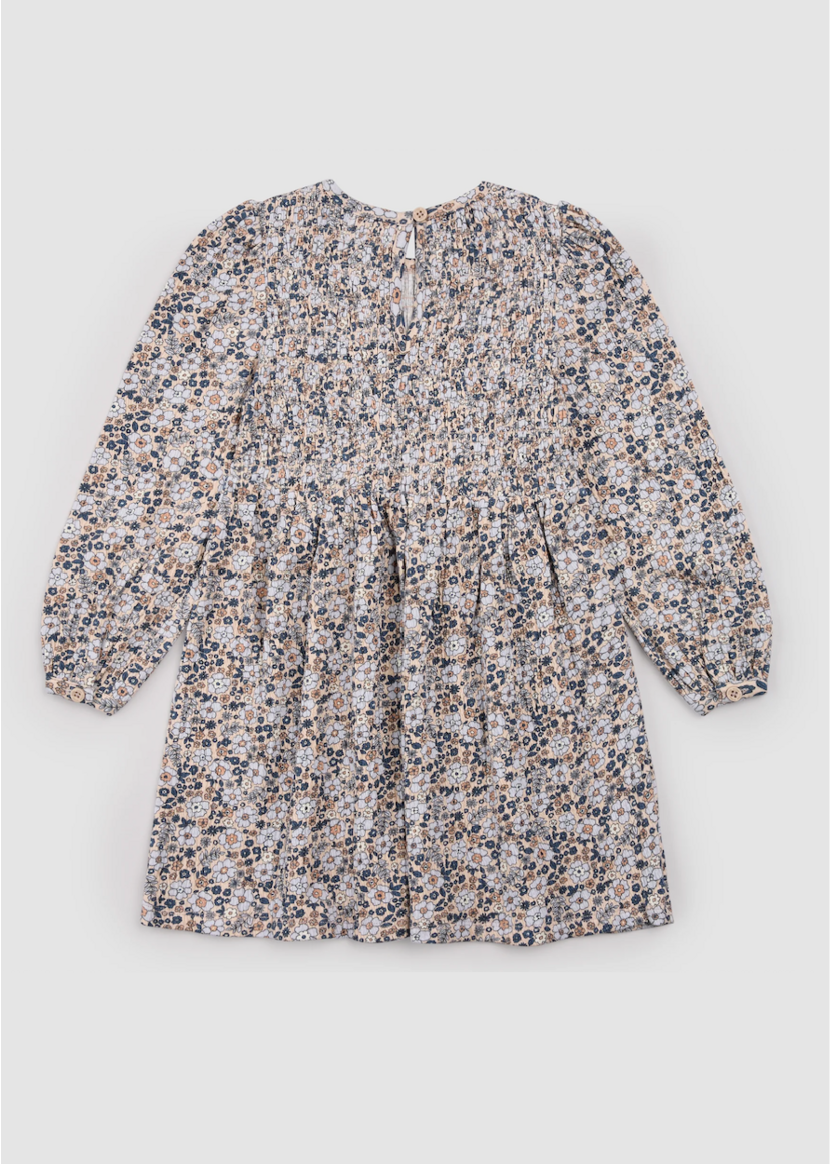 Miles the Label Miles the Label Vintage Flowers Print Jersey Dress || Almond