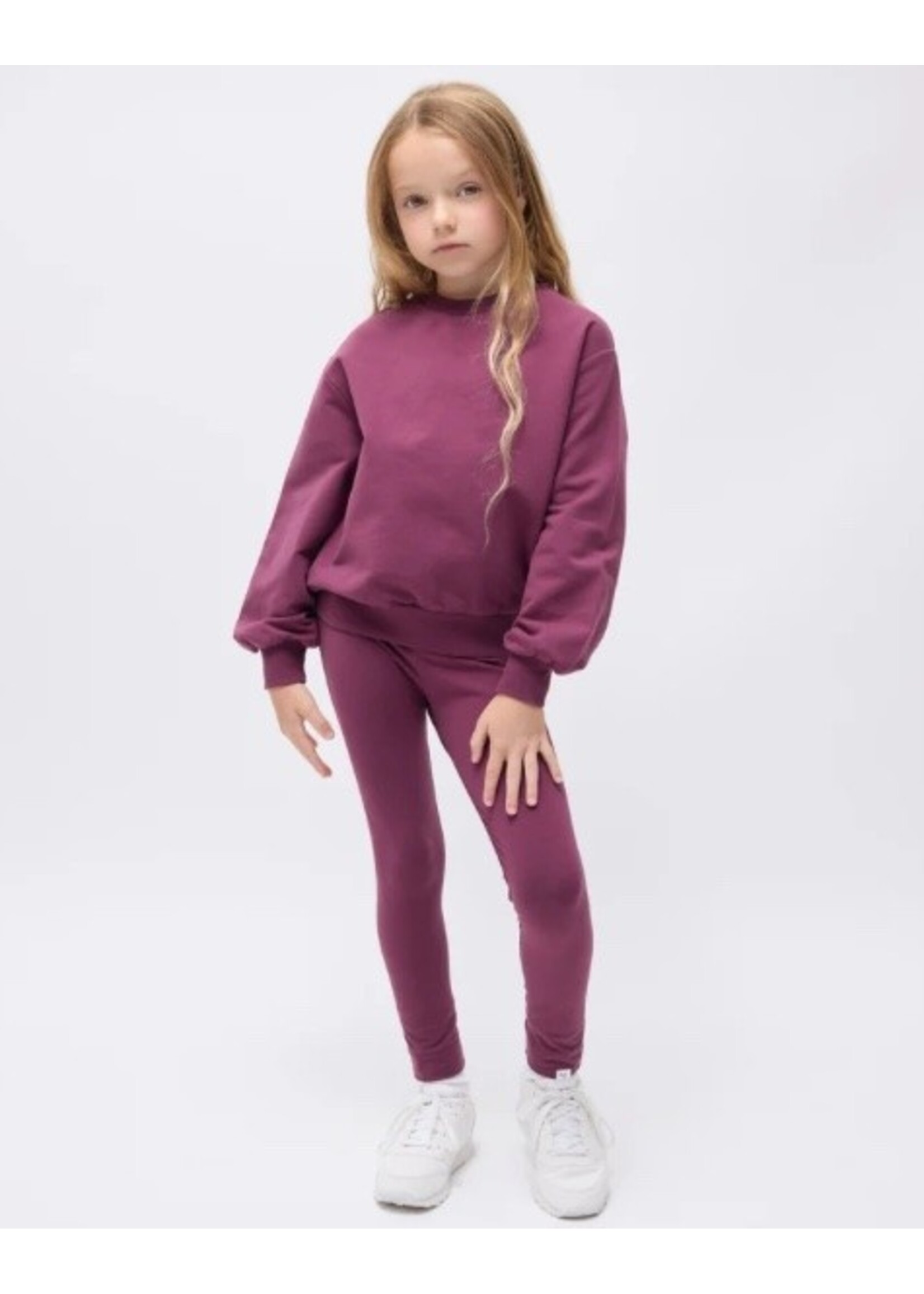 Miles the Label Miles the Label, Miles Basics Girls' Sweatshirt|| Mauve Wine