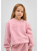 Miles the Label Miles the Label, Dance Embossed  Scuba Knit Sweatshirt || Bubblegum