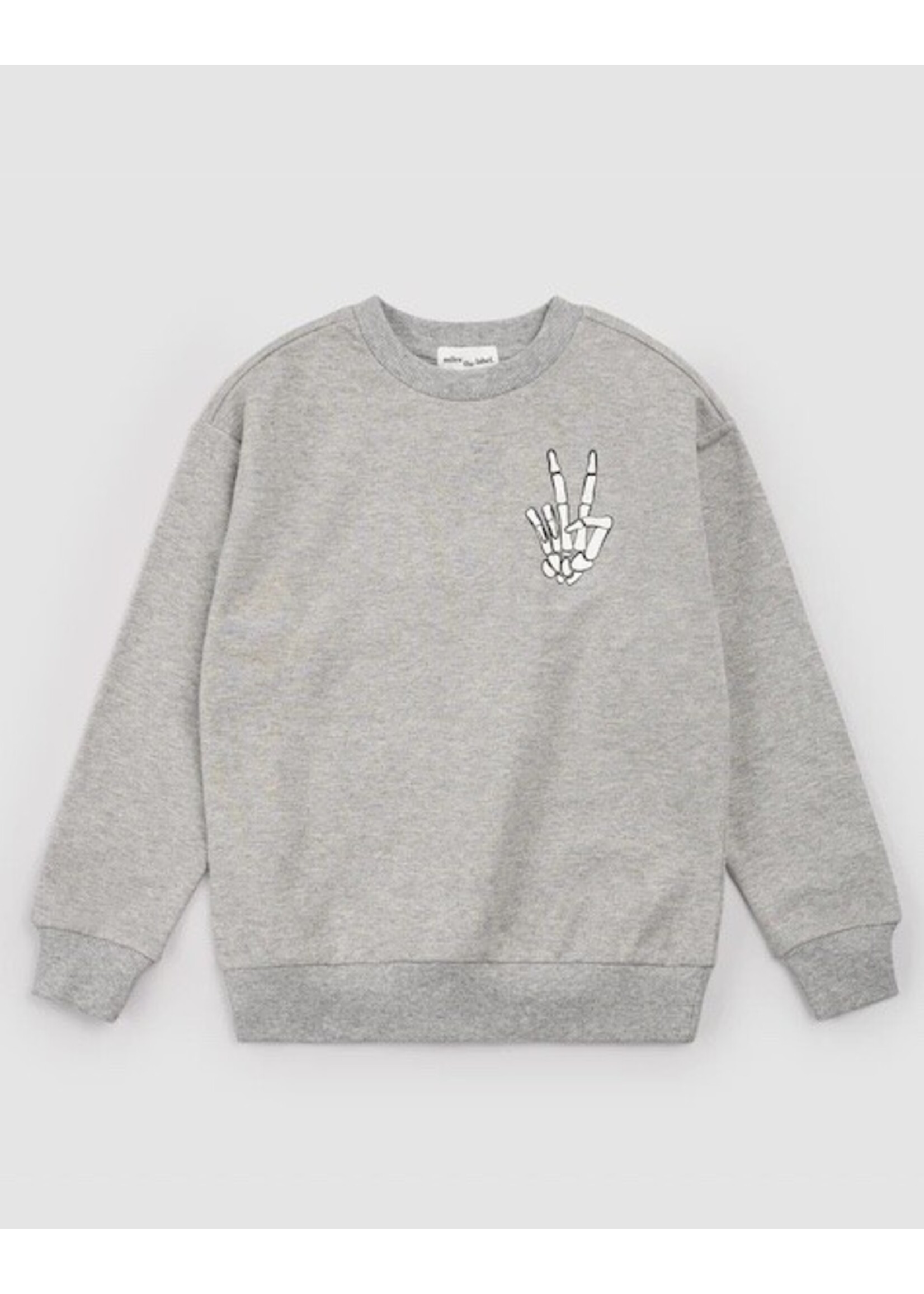 Miles the Label Miles the Label, Skeleton Print Sweatshirt|| Grey Mix
