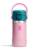 Hydro Flask Hydro Flask, Kids 12oz Wide Soft Straw  Covered Cap and Boot || Close Pink