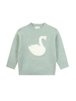 Vignette Vignette, Nova Swan Graphic Sweater || Light Green