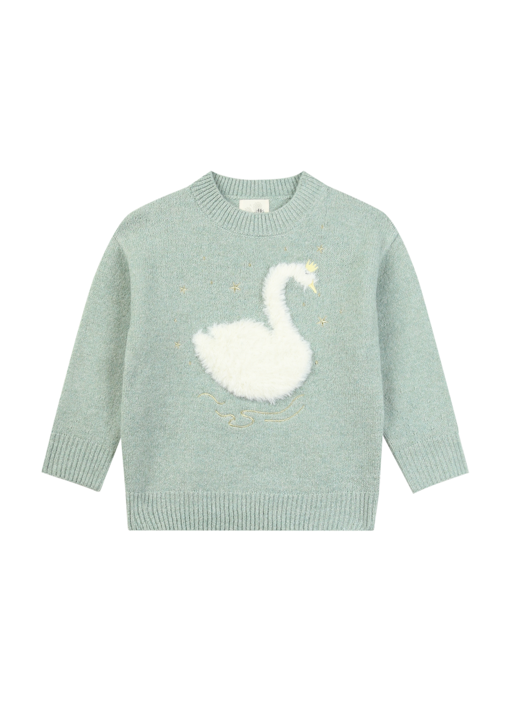 Vignette Vignette, Nova Swan Graphic Sweater || Light Green
