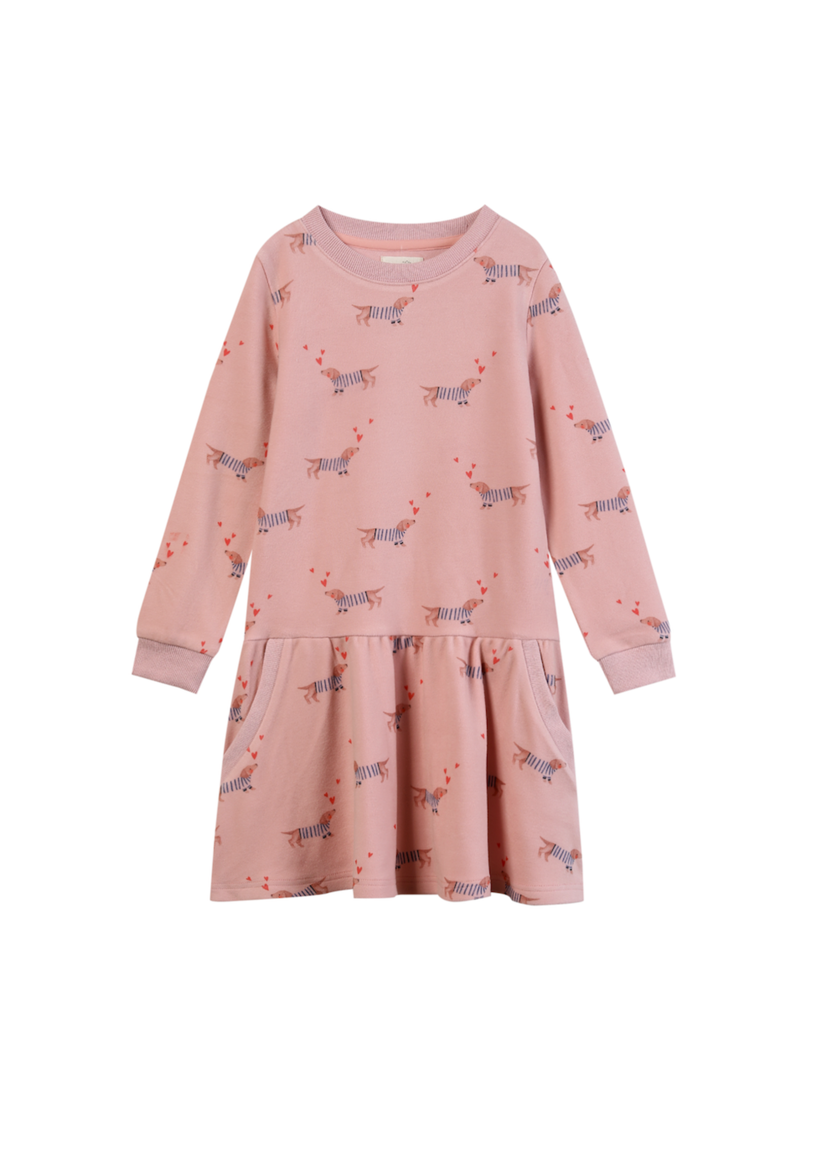 Vignette Vignette, Lara Puppy Love Print Dress || Pink