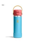 Hydro Flask Hydro Flask, Kids 18oz Wide Soft Straw Covered Cap and Boot || Bluejay
