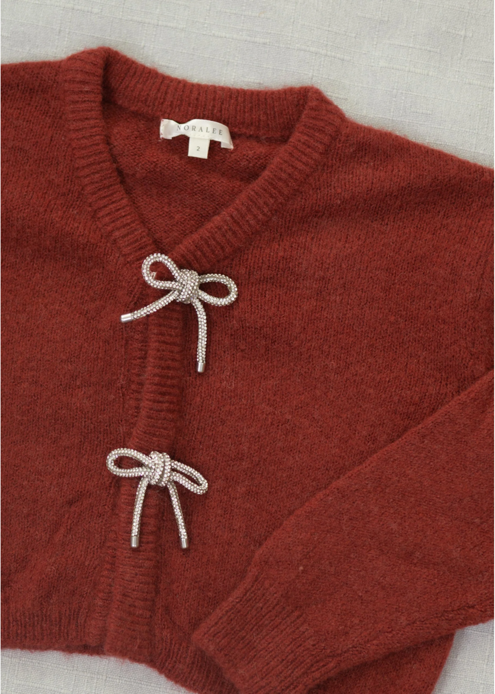 Noralee Noralee, Bow Cardigan || Ruby