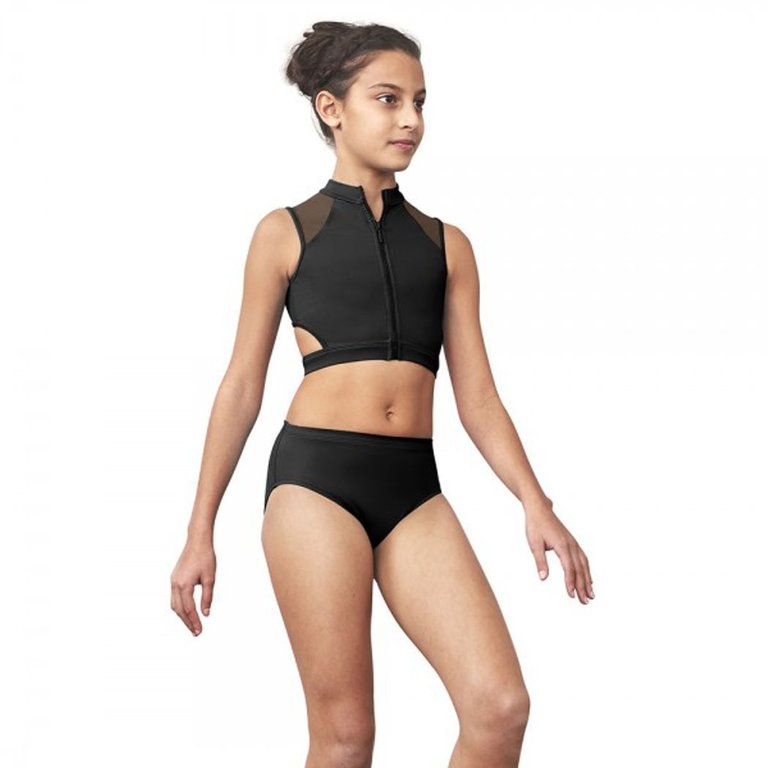 Bloch Bloch Child High Neck Zip Front Crop Top- FT5165C