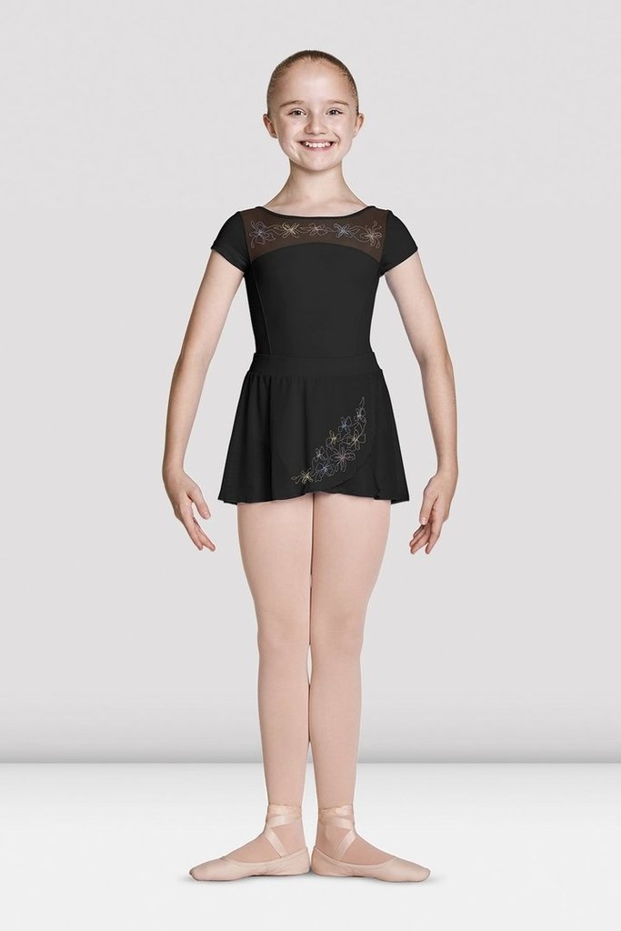 Bloch Bloch Jasmine Emb. Mesh Wrap Skirt- MS138C