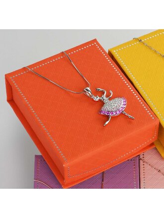 FH2 FH2 Ballerina Necklace with Rhinestone Skirt