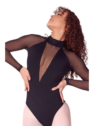 Capezio Capezio Soft Elegance Long Sleeve Mesh Leotard