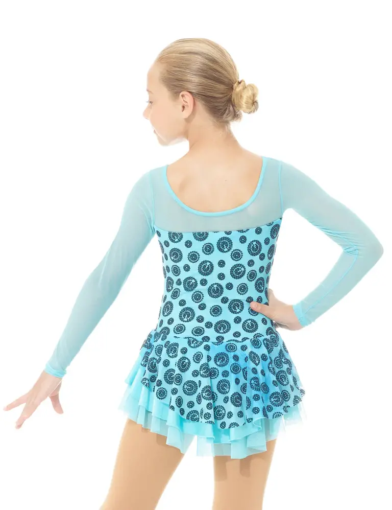 Mondor Mondor Child Sparkle Dot Mesh Sleeve Skating Dress- 669