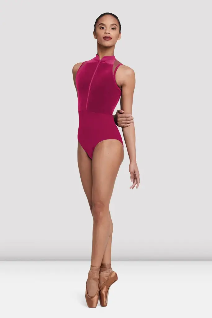 Bloch Bloch Haute Velvet Mock Neck Tank Leo- L5285