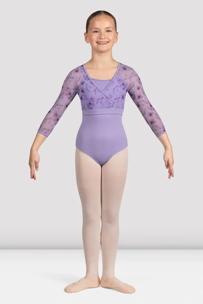 Bloch Bloch Petal Printed 3/4 Sleeve Top- CZ5216