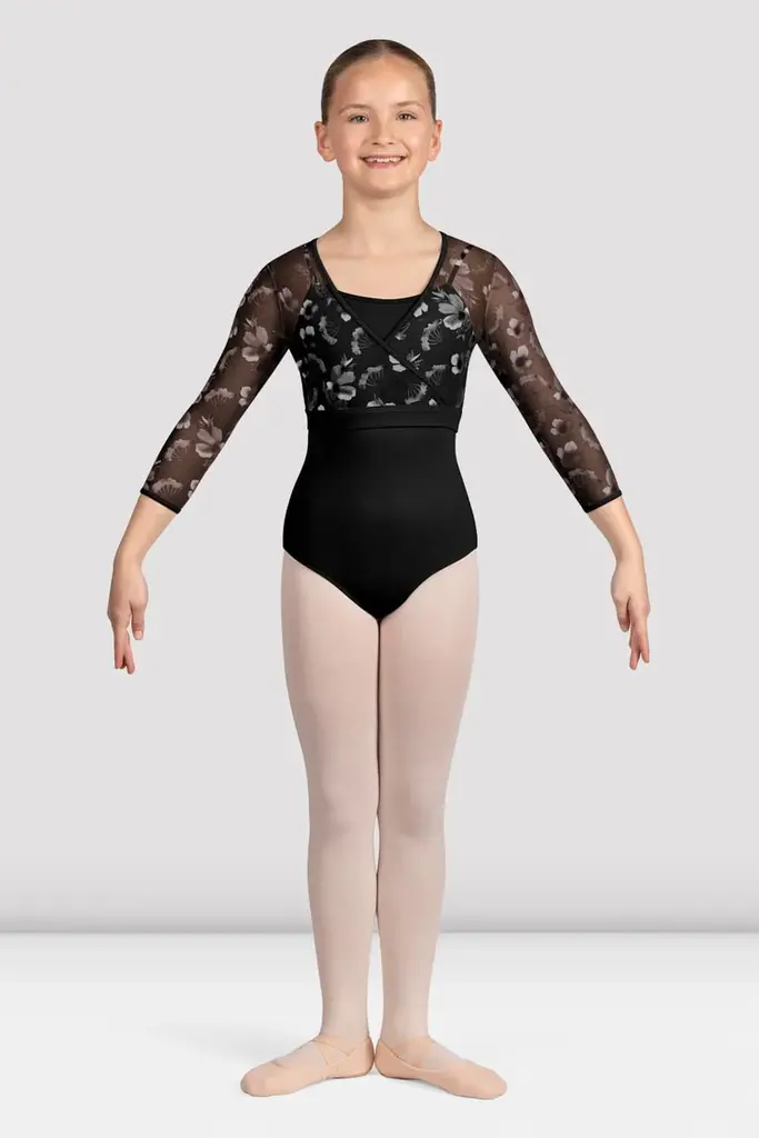 Bloch Bloch Petal Printed 3/4 Sleeve Top- CZ5216