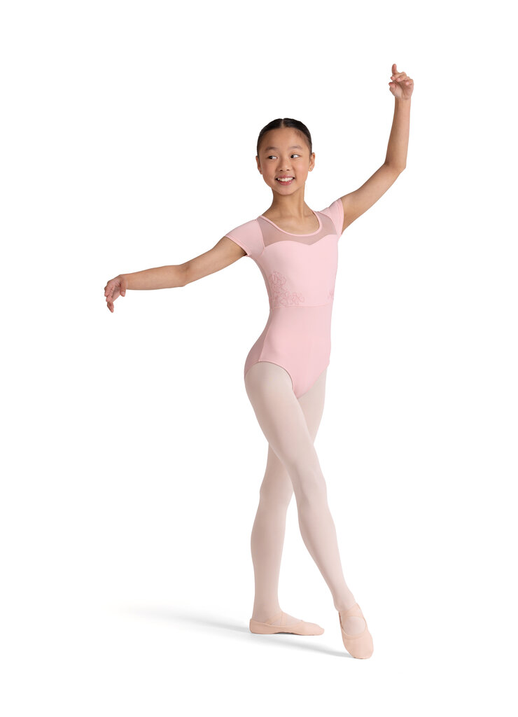 Bloch Bloch Camellia Emb Short Sleeve Leo- CL20003