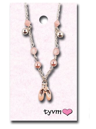 TYVM TYVM Pearl Necklace with Ballet Shoes