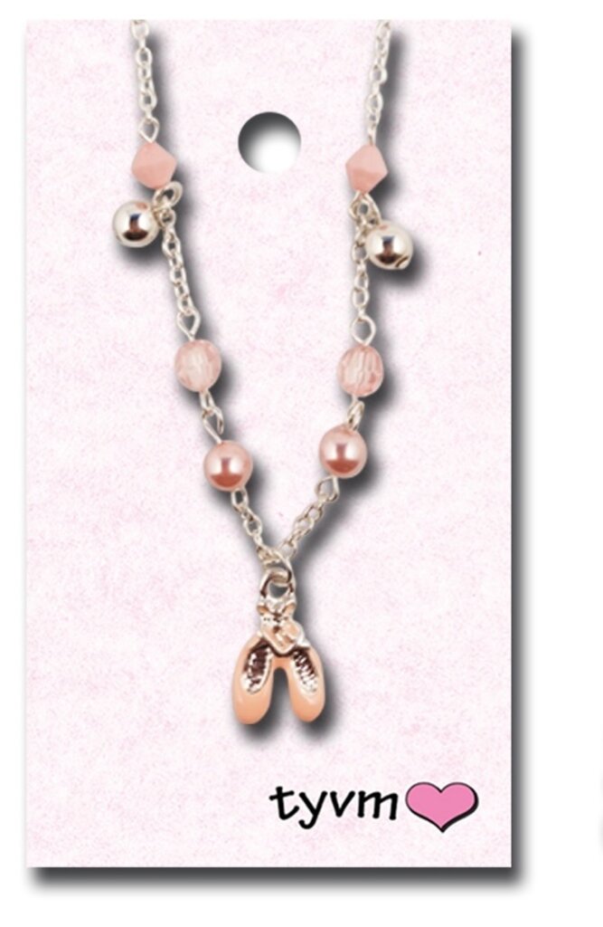 TYVM TYVM Pearl Necklace with Ballet Shoes