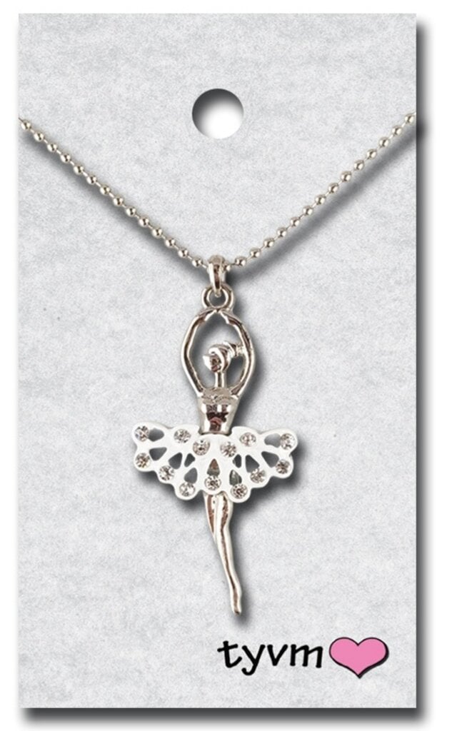 TYVM TYVM Ballerina w/ Crystal Skirt Necklace