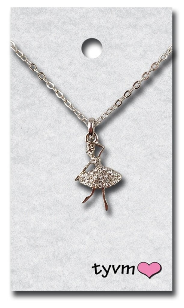 TYVM TYVM Crystal Ballerina Necklace