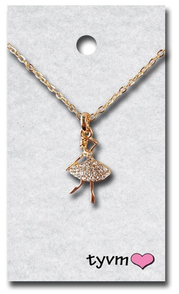 TYVM TYVM Crystal Ballerina Necklace