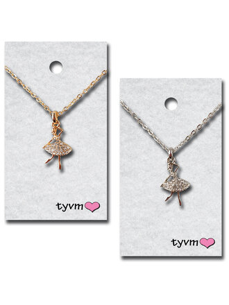 TYVM TYVM Crystal Ballerina Necklace