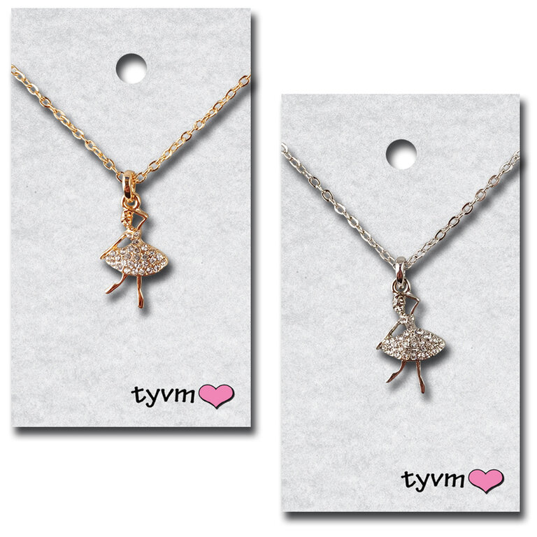 TYVM TYVM Crystal Ballerina Necklace