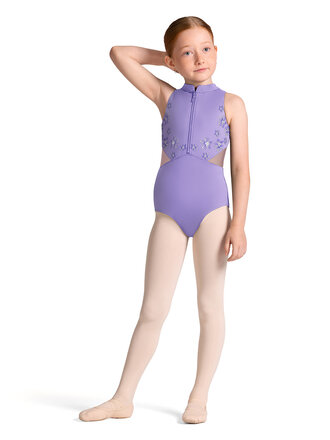 Bloch Bloch Metallic Print Zip Front Leo