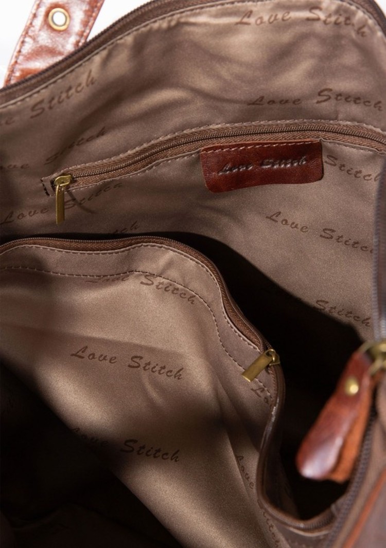 100% LEATHER Bag/Belted Straps/Stitching